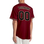 Maillot de baseball authentique Black-City Crimson Custom Cream Maillot de baseball authentique Black-City Crimson Custom Cream