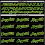Maillot de baseball authentique à rayures fines vert-or vert Kelly personnalisé noir Kelly Maillot de baseball authentique à rayures fines vert-or vert Kelly personnalisé noir Kelly