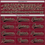 Maillot de baseball authentique Black-City Crimson Custom Cream Maillot de baseball authentique Black-City Crimson Custom Cream