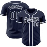 Maillot de baseball personnalisé authentique bleu marine-gris Maillot de baseball personnalisé authentique bleu marine-gris