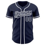 Maillot de baseball personnalisé authentique bleu marine-gris Maillot de baseball personnalisé authentique bleu marine-gris