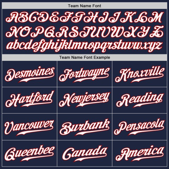 Maillot de baseball rouge-blanc bleu marine personnalisé authentique Maillot de baseball rouge-blanc bleu marine personnalisé authentique