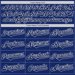 Maillot Royal Baseball bleu marine et blanc personnalisé, ton authentique Maillot Royal Baseball bleu marine et blanc personnalisé, ton authentique