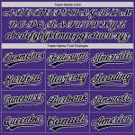 Maillot de baseball violet authentique noir et blanc Maillot de baseball violet authentique noir et blanc