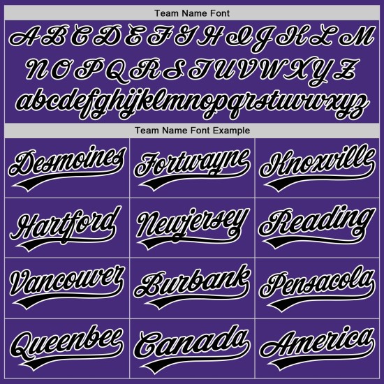 Maillot de baseball violet authentique noir et blanc Maillot de baseball violet authentique noir et blanc
