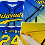 Maillot de baseball Royal Fashion Fade personnalisé authentique jaune-noir Maillot de baseball Royal Fashion Fade personnalisé authentique jaune-noir