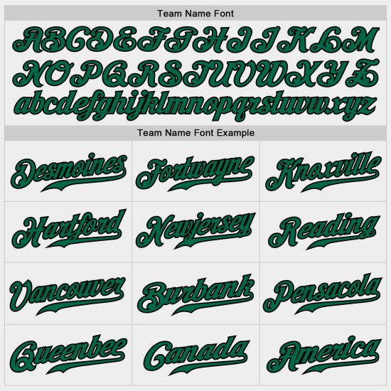 Maillot de baseball personnalisé Kelly Green-Noir Blanc Authentique Maillot de baseball personnalisé Kelly Green-Noir Blanc Authentique