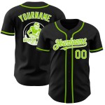 Maillot de baseball personnalisé vert-blanc noir fluo authentique Maillot de baseball personnalisé vert-blanc noir fluo authentique