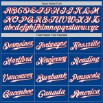 Maillot de baseball authentique blanc Fashion Split personnalisé Royal-Red Maillot de baseball authentique blanc Fashion Split personnalisé Royal-Red