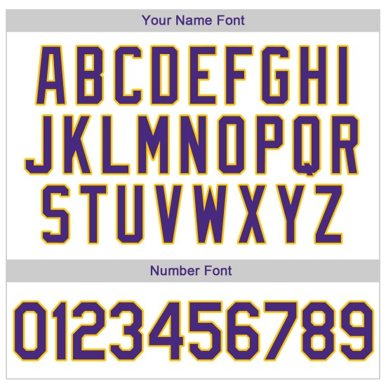 Maillot de baseball personnalisé violet et doré authentique à rayures fines, jersey blanc violet côtelé Maillot de baseball personnalisé violet et doré authentique à rayures fines, jersey blanc violet côtelé