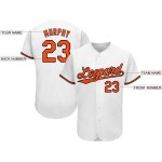 Maillot de baseball blanc personnalisé orange-noir Maillot de baseball blanc personnalisé orange-noir