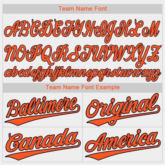 Maillot de baseball blanc personnalisé orange-noir Maillot de baseball blanc personnalisé orange-noir