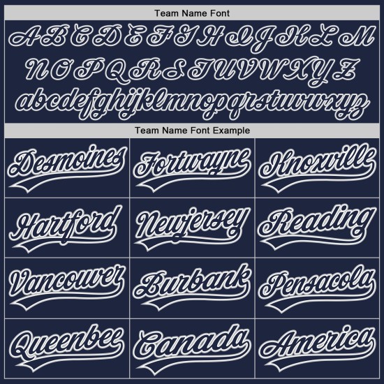 Maillot de baseball personnalisé authentique bleu marine-gris Maillot de baseball personnalisé authentique bleu marine-gris