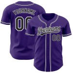 Maillot de baseball violet authentique noir et blanc Maillot de baseball violet authentique noir et blanc